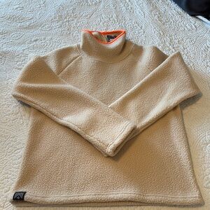 NWT Oiselle Sz XL Tan/Beige Fleece Pullover
